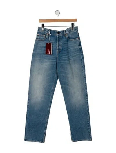 Pre-owned Gucci 2025 Wide Leg Jeans W/ Tags In Blue