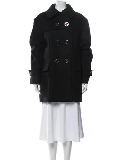 Pre-owned Gucci 2025 Wool Peacoat In Black
