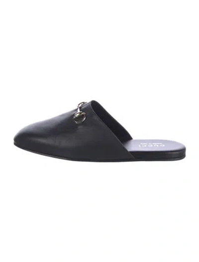 Pre-owned Gucci 2025-2026 Annette Mules In Black
