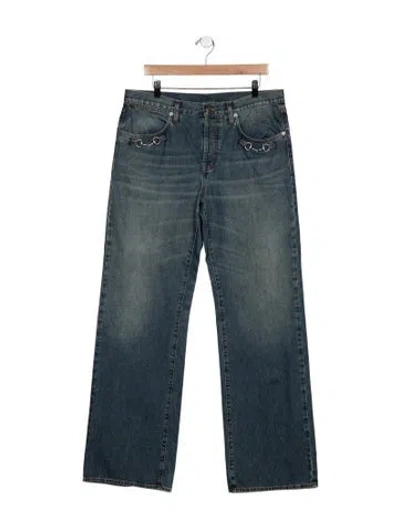 Pre-owned Gucci 2026 Straight-leg Jeans In Blue