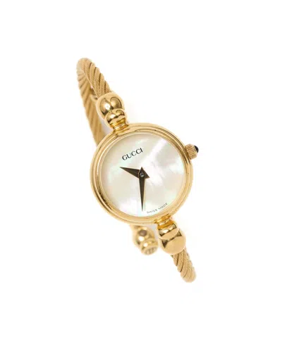 Pre-owned Gucci 20mm Bangle Mop Dial Watch In Other