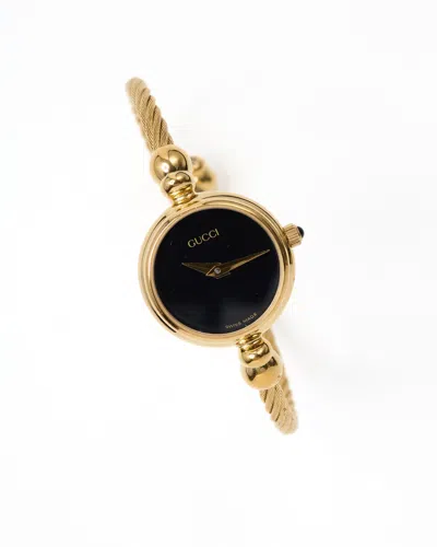 Pre-owned Gucci 20mm Bangle Watch In Black