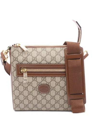 Pre-owned Gucci 20s Gg-supreme Messenger Bag In Neutral