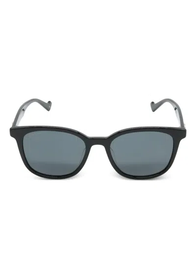 Pre-owned Gucci 20s Logo-plaque Sunglasses In Black