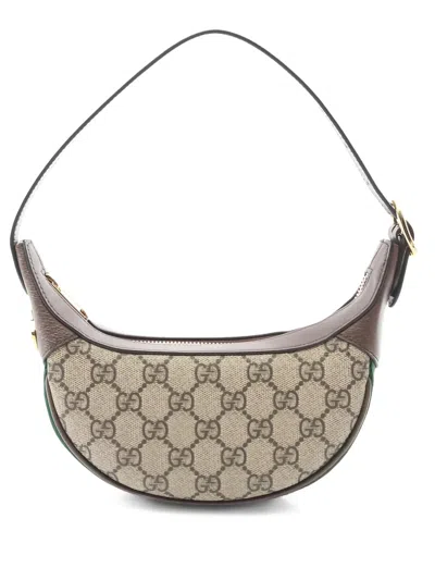 Pre-owned Gucci 20s Ophidia Gg Supreme Shoulder Bag In Neutral