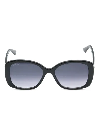Pre-owned Gucci 20s Square-frame Sunglasses In Black