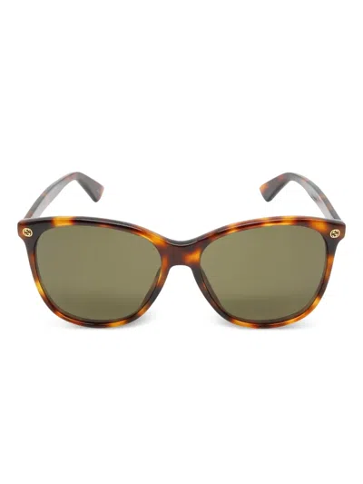Pre-owned Gucci 20s Tortoiseshell-pattern Sunglasses In Brown