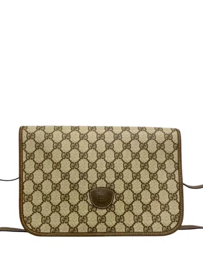 Pre-owned Gucci 20th Century Gg Supreme Crossbody Bag In Neutral