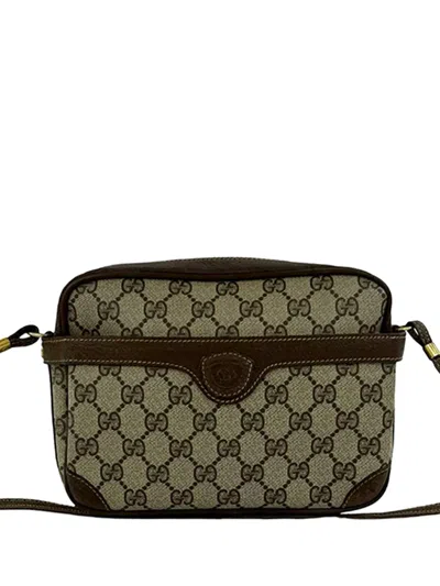 Pre-owned Gucci 20th Century Gg Supreme Crossbody Bag In Neutral