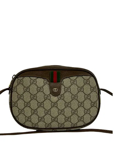 Pre-owned Gucci 20th Century Gg Supreme Web Crossbody Bag In Neutral