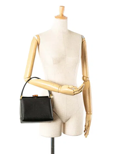 Pre-owned Gucci 20th Century Leather Bamboo Handbag