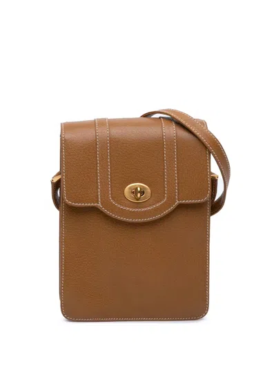Pre-owned Gucci 20th Century Leather Crossbody Bag In Brown