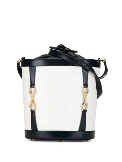 Pre-owned Gucci 20th Century Leather Horsebit Bucket Bag In Black