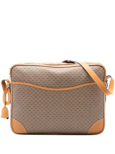 Pre-owned Gucci 20th Century Micro Gg Supreme Crossbody Bag In Neutral