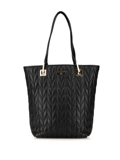 Pre-owned Gucci 20th Century Quilted Leather Tote Bag In Black