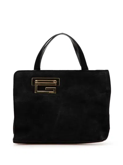 Pre-owned Gucci 20th Century Suede Handbag In Black