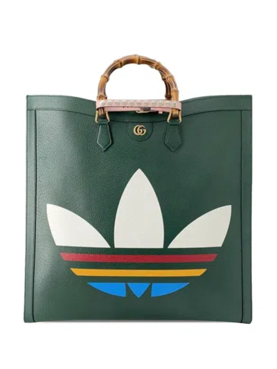 Pre-owned Gucci 21st Century X Adidas Maxi Diana Satchel In 绿色