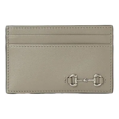 Gucci 25 Horsebit Card Holder 'beige' In Sand