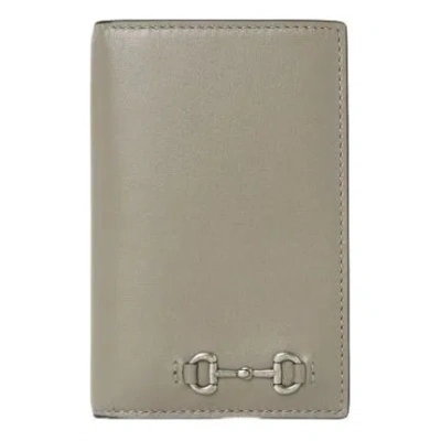 Gucci 25 Horsebit Card Holder 'grey Beige' In Multi