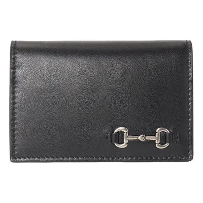 Gucci 25 Horsebit Long Card Case 'black' In Pattern