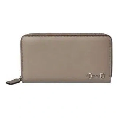 Gucci 25 Horsebit Zip Around Wallet 'beige' In Pattern