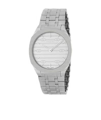 Gucci 25h Watch, 34mm In Metallic