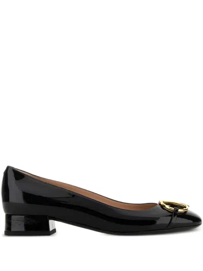 Gucci 25mm Leather Ballet Flats In Black