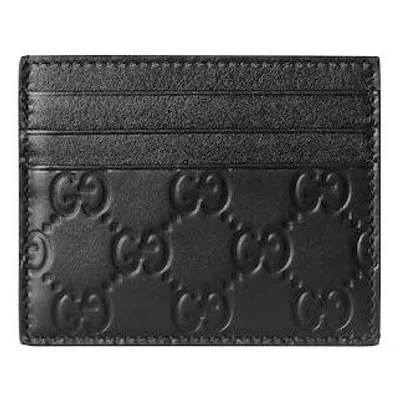 Gucci 26 Gg Emblem Card Case 'black'