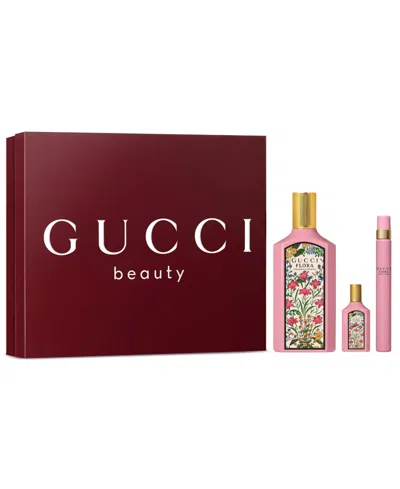 Gucci 3-pc. Flora Gorgeous Gardenia Eau De Parfum Gift Set In Transparent