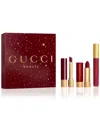 Gucci 3-pc. Rosso Ancora Lipstick Gift Set In Transparent