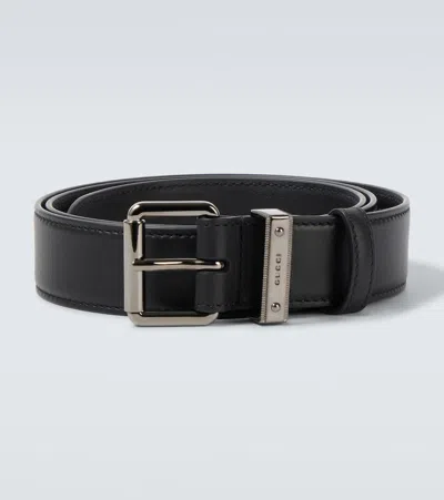Gucci 30mm Leather Belt In Black
