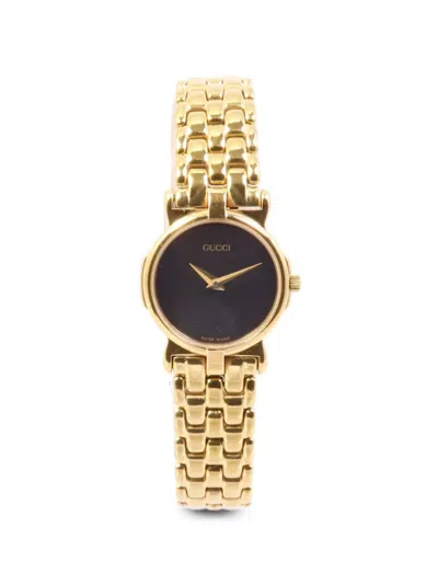 Pre-owned Gucci 3400l 20mm Watch In Black
