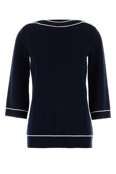Gucci Maglione Oversize In Lana Blu Navy  Donna In Blue