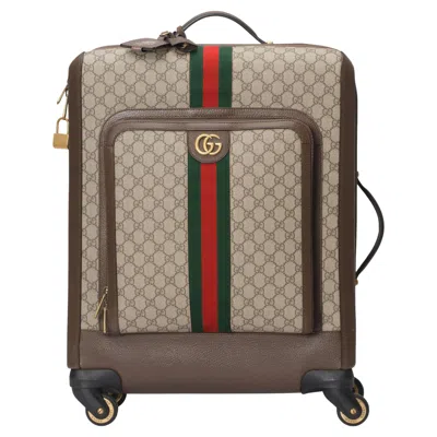 Pre-owned Gucci $3550 New  Savoy Medium Cabin Plus Trolley Suitcase In Gray