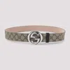 Gucci 40 Belt In Beige Ebony Cocoa