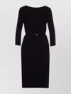 Gucci Double G Belted Cady Midi Dress