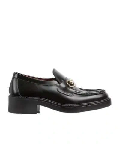 Gucci 40mm Horsebit Loafers In Black