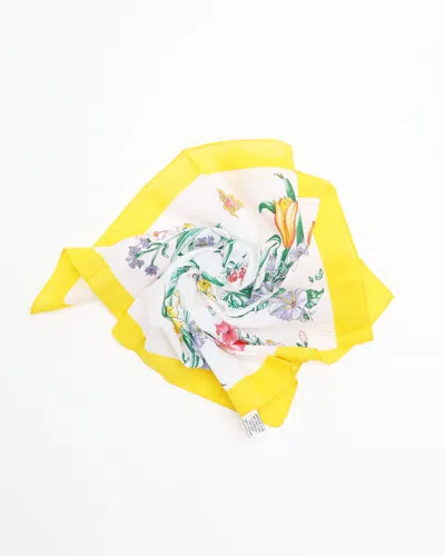 Gucci 42 Cotton Scarf In Yellow