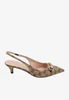Gucci Damenpumps Mit Fersenriemchen Und Horsebit In Beige
