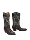 Gucci 45mm Embroidered Cowboy Boots In Multi