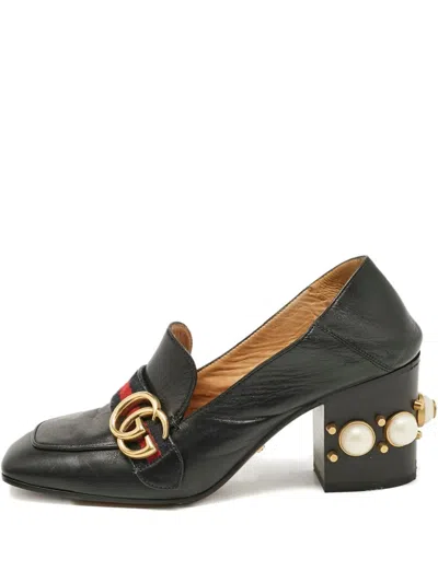 Pre-owned Gucci 45mm Leather Heeled Pumps