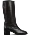 Gucci 45mm Logo-studded Leather Boots In Black