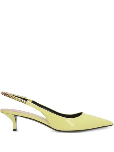 Gucci 45mm Signoria Chain-embellished Slingback Pumps