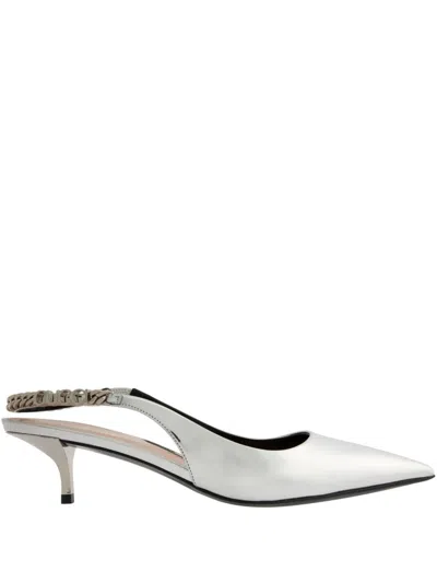 Gucci 45mm Signoria Pumps In Silver