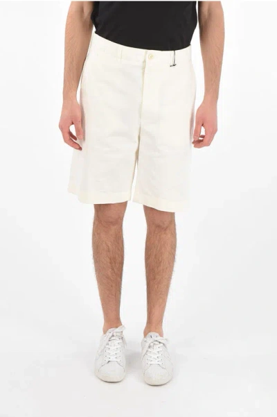 Gucci 5 Pocket Belt Loops Denim Shorts In White
