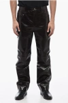Gucci 5-pocketed Leather Pants With Belt Loops