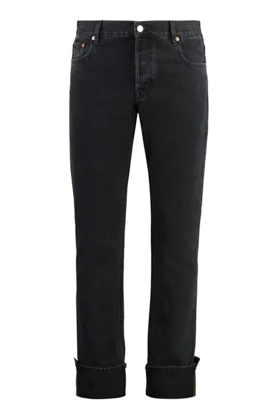 Gucci 5-pocket Straight-leg Jeans In Black
