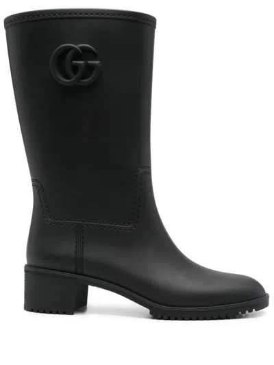 Pre-owned Gucci 50mm Double-g Rain Boots