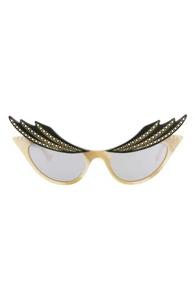 Gucci 50mm Special Edition Cat Eye Sunglasses In Brown