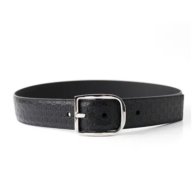 Pre-owned Gucci 510309 Mens Leather Belt Black - Size 100